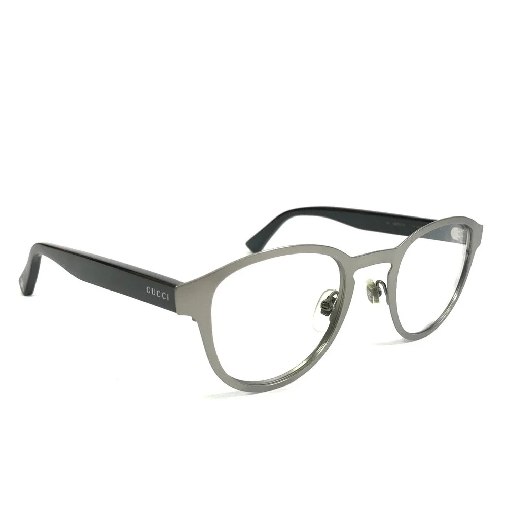 Gucci Eyeglasses Frames GG0161O 004 Dark Gray Round Full Rim 53-23-150